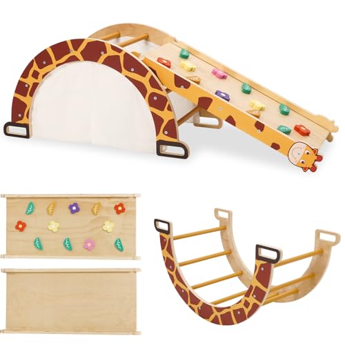 Estructura de Escalada 4 en 1 para Niños, Estructura de Escalada Montessori, Escalera en Triángulo, Arco de Escalada, Juguete de Madera Resistente para Interior, Niños 18 Meses-6 años, Multicolor Estructura de Escalada 4 en 1 para Niños, Estructura de Escalada Montessori, Escalera en Triángulo, Arco de Escalada, Juguete de Madera Resistente para Interior, Niños 18 Meses-6 años, Multicolor