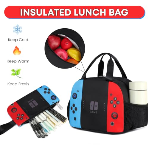 Image of 3PCS Boys Backpack for School Kids Schoolbag Teens Book Bag | Teen Boys Elementary Middle School Backpack College Student Bookbag with lunch box Children Waterproof Laptop Bag