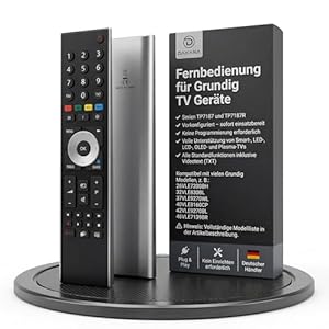 Dakana Ersatz Fernbedienung für Grundig TP7187 TP7187R TP7 Receiver Fernseher TV Remote Control vorkonfiguriert und sofort einsatzbereit