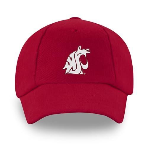 Creative Knitwear Washington State Cougars Newborn Unisex Baseball Cap Crimson Solid Embroidered Logo - Size 0-6 Months