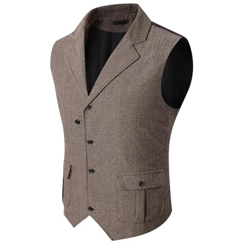 Men's Vintage V-Neck Waistcoat – Regular Fit Vest For Casual Wedding & Business Wear3
