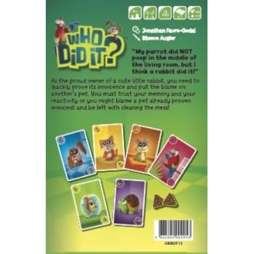 Image of Blue Orange Who Did It? Card Game, Fast-Paced Family Game for Kids & Adults, Hilarious Blame and Strategy Game, 3-6 Players