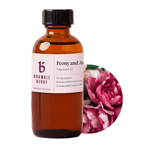 Image of Bramble Berry Peony and Amberwood Fragrance Oil | Peony and Amberwood Scent for Soap Making, Candle Making, Lotion & Bath Bombs | Skin Safe, Vegan, Paraben & Phthalate Free, DIY Craft Essential