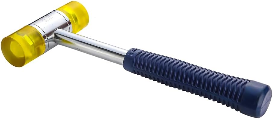 TATA AGRICO Professional Soft Face Hammer Hanbon with Comfortable Grip Non-Slip Fiberglass Handle Soft Face Hammer for Tiles and Other Work Black rubber head (25mm/870gm)