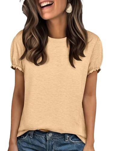 Image of UNCLECAT Women's Short Sleeve T Shirts Trendy Crew Neck Tops Basic Tee