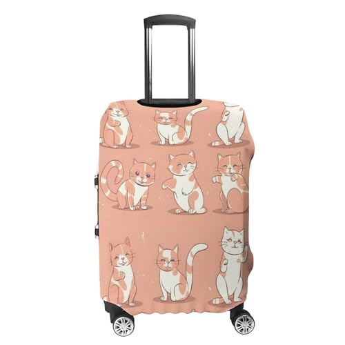 Cat's Movements Are Different Luggage Cover, Elastic Luggage Protector Fits 19-32in Suitcases, Washable & Anti-Scratch Suitcase Cover for Men Women S4