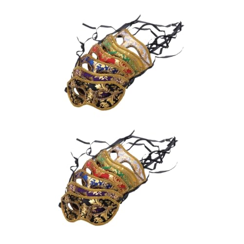 ABOOFAN 24 Pièces Bal Masqué Masques Mascarade Bal Du Soir es Vintage Antique Halloween Femmes Vénitiennes Mariage e De Cosplay e De Fête