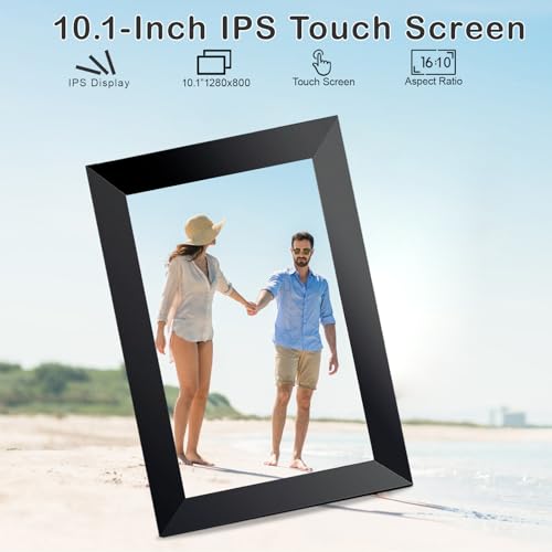 Frameo Digital Picture Frame VESWWE 10.1 IN Digital Photo Frame WiFi 1280x800 IPS Touch Screen 32GB Storage Auto-Rotation Instantly Share Photos and Videos Via the Frameo App - Image 5