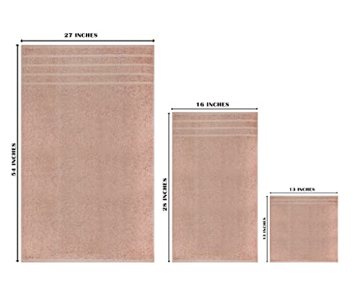 Textila Cotton Towel Set - 3 Piece Set Includes 1 Bath Towels, 1 Hand Towels, And 1 Washcloths - Soft And Absorbent Towel Set For Bathroom - Beige Color Towels Ideal For Everyday Use #TOP7