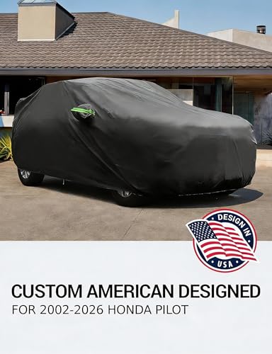Image of Proadsy Custom Fit Car Cover for 2016-2026 Honda Pilot Waterproof Outdoor | UV-Blocking Waterproof With Soft Lining Prevents Leaks & Scratches. Perfect For Sunny, Snowy Outdoor Parking, Garage Storage