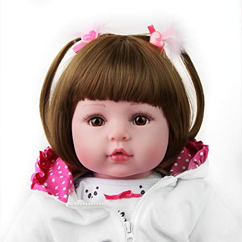 ZIYIUI Lebensechte Reborn Babypuppen 60cm 24 Zoll Weiche Vinyl Silikon Simulation Reborn Babys Mädchen Puppen wie echte… – Bild 5