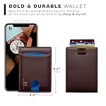 SERMAN BRANDS RFID Blocking Slim Bifold Genuine Leather Thin Minimalist Front Pocket Wallets for Men Billfold Wallet Men Gift - Image 5