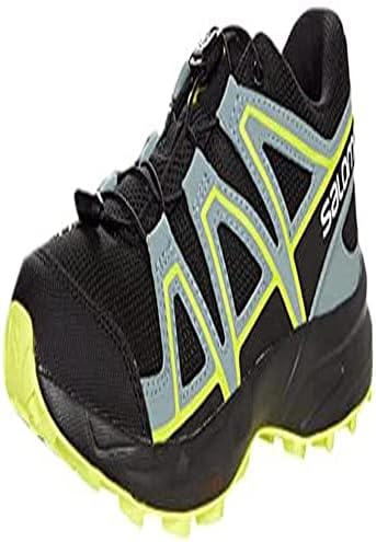 Salomon Kid's Speedcross Trail Running Shoes, Black/Black/Evening Primrose, 6 Big Kid