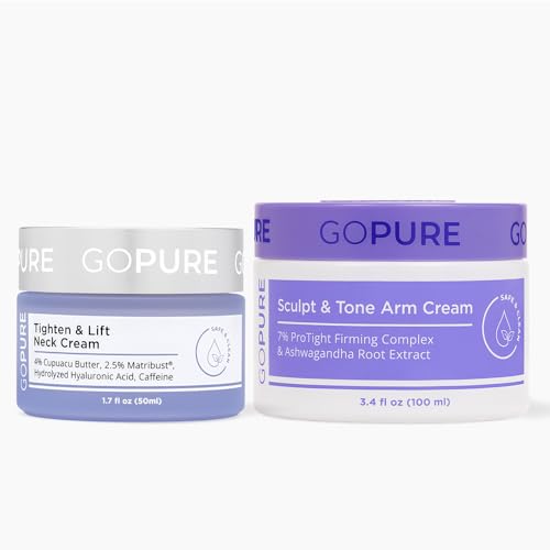 goPure Sculpting Duo - Tighten & Lift Neck Cream, Sculpt & Tone Arm Cream, 2 Piece Set