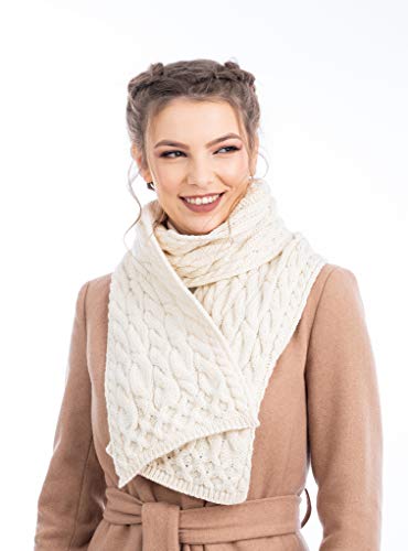 100% Super Soft Merino Cable Knit Long Thick Cold Winter Aran Scarf3