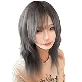 FESHFEN ウィッグ ミディアム セミロ�