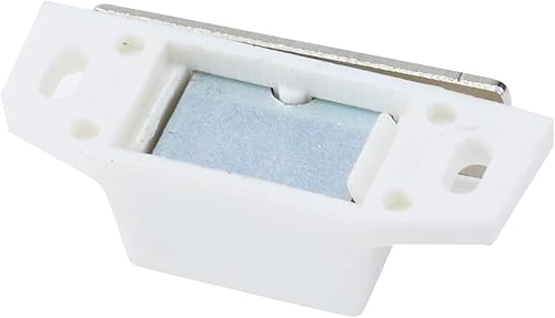 Miniatura 5 de 4 pestillos magnéticos de gabinete de plástico blanco alto magnético para puertas de gabinete, armarios, cajones y persianas, tornillos incluidos