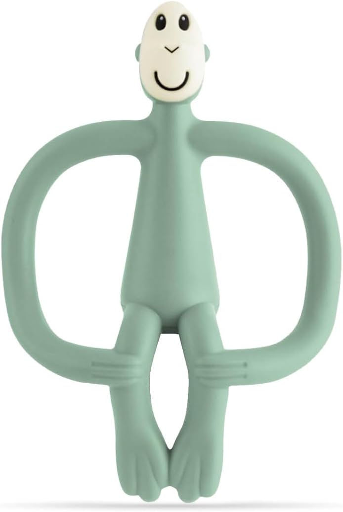Original Teether & Gel Applicator, Silicone, Easy To Grip, BPA Free, 3 Months Old+, 10.5 cm, Mint Green Monkey