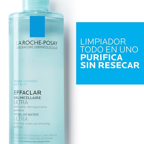 La Roche Posay Agua Micelar, Limpiador facial, Limpia y Elimina Impurezas, Effaclar Ultra, Enriquecida con Agua Termal, Para pieles grasas con tendencia acneica, 400 ml - imagen 3