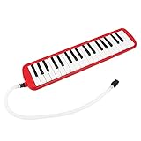 37 Tasten Blasinstrument Melodica Spielzeug Musikspielzeug Kinderinstrument Musikalisches Entdeckungsspielzeug Lernspielzeug mit Tasche für Anfänger üben Kinder Erwachsene Fotografie Performances Rot