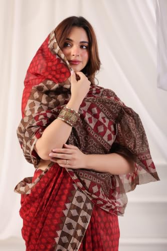Image of TAMAIRA FASHION Mulmul Pure Cotton Saree For Woman |Office Wear Daily Wear Sarees For Women Without Blouse Piece(Available in 15 Colours)