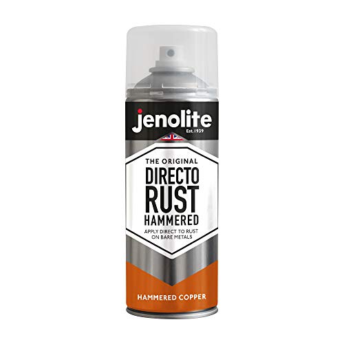 JENOLITE Directorust Peinture aérosol martelée - Application directe sur la rouille - Cuivre - 400 ml Cover