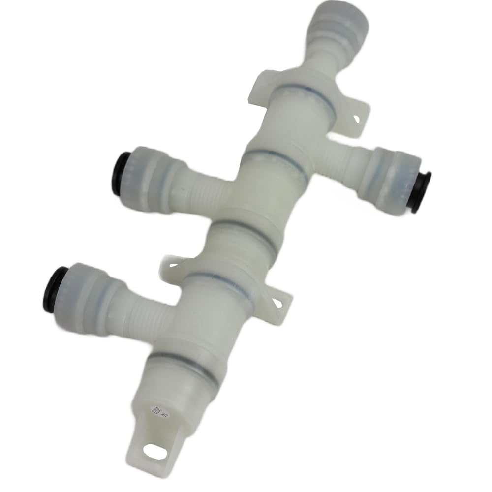 John Guest Bloc de distribution d'eau 3 compartiments 12 mm réglable à 360° pour camping-car, caravane, camping-car
