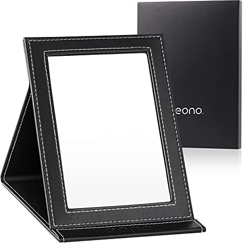Amazon Brand - Eono Portable Travel Makeup Mirror with Stand Compact Vanity Folding Free Standing Mirrors