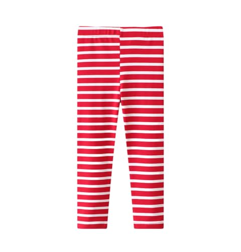 Toddler Girls Casual Stripe Printed Princess Tights Sweatpants Cute Spring Autumn Leggings Dress Trousers Bottoms (Red,100/3-4 Y,Unisex,Big Kid,US,Age,3 Years,4 Years)