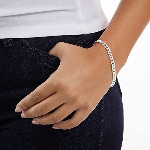 Image of Amazon Essentials Sterling Curb Chain Bracelet