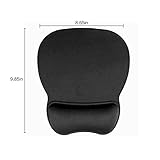 Suriora Memory Foam Mouse Pad,Ergonomic Design Wrist Comfort Mouse Pad for Computer/Pc (Black