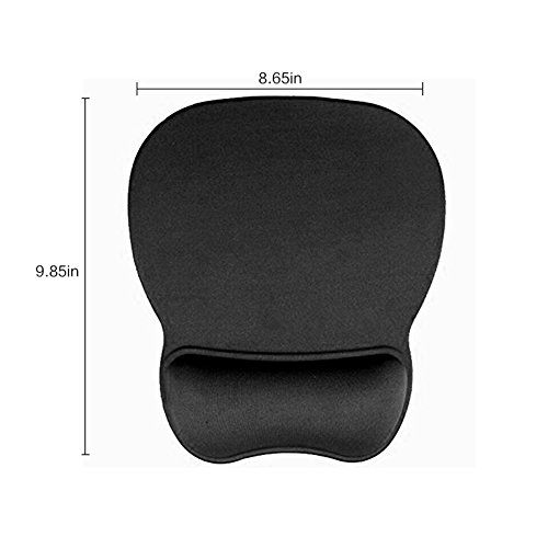 Suriora Memory Foam Mouse Pad,Ergonomic Design Wrist Comfort Mouse Pad for Computer/Pc (Black
