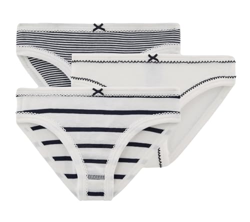 Petit Bateau Girls' Pinstriped Cotton Knickers PANTIES - 3-Pack SIZES 2-14 YEARS