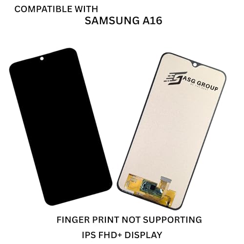 Image of Bezel-Less Display for Samsung A16 | HD+ LCD Screen Replacement Combo | Original Quality Black Display with Touch Panel | Durable, Fast-Response Digitizer for Samsung A16
