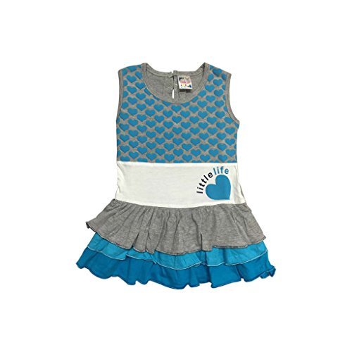 LITTLE LIFE Baby Frock 100 Cotton(LL250_T.Blue_S) Blue Amazon.in