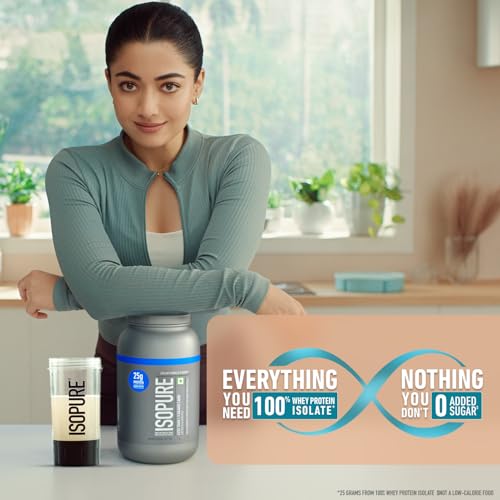 Image of Isopure Whey Protein Isolate Powder (1 kg, Vanilla) with less than 1.5gm of Carbs and Vitamins for Immune Support