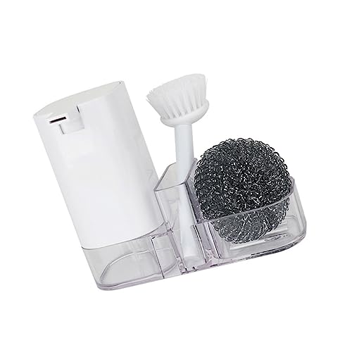 BESTYASH Complete Kitchen Cleaning Set Steel Wire Ball Brush Bristle Brush Scouring Pad Holder Kitchen Gadgets