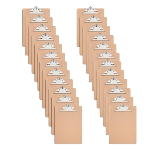 Staples Hardboard Clipboard, 9″ × 12″, 24‑Pack – Classic Brown Clipboards