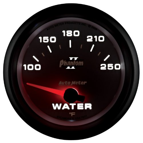 Auto Meter 7837 Phantom Ii 2-5/8" 100-250 Degree F Short Sweep Electric Water Temperature Gauge #TOP3