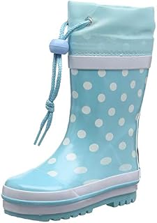 Playshoes Kalosze dziewczęce kalosze przeciwdeszczowe w kropki, gumowe, turkusowy