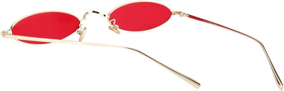 MEETSUN Vintage 90s Small Oval Sunglasses For Women Men Metal Frames Designer Gothic Glasses - Image 6