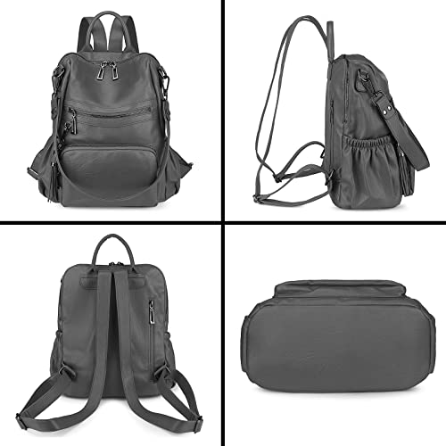 Image of Uromee Travel Backpack Purse Women Vegan Leather Tassel Shoulder Bag