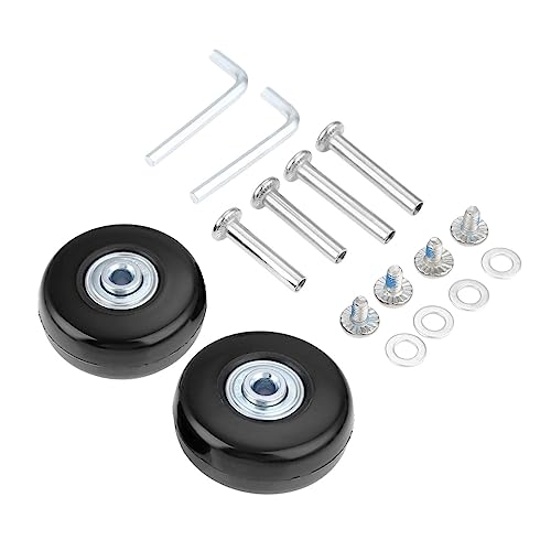 2Pcs Luggage Suitcase Wheels Rubber Sliding Practical Axles Replacement Casters Luggage Wheel Universal Travel Flexible Suitcase(70x22 mm)4