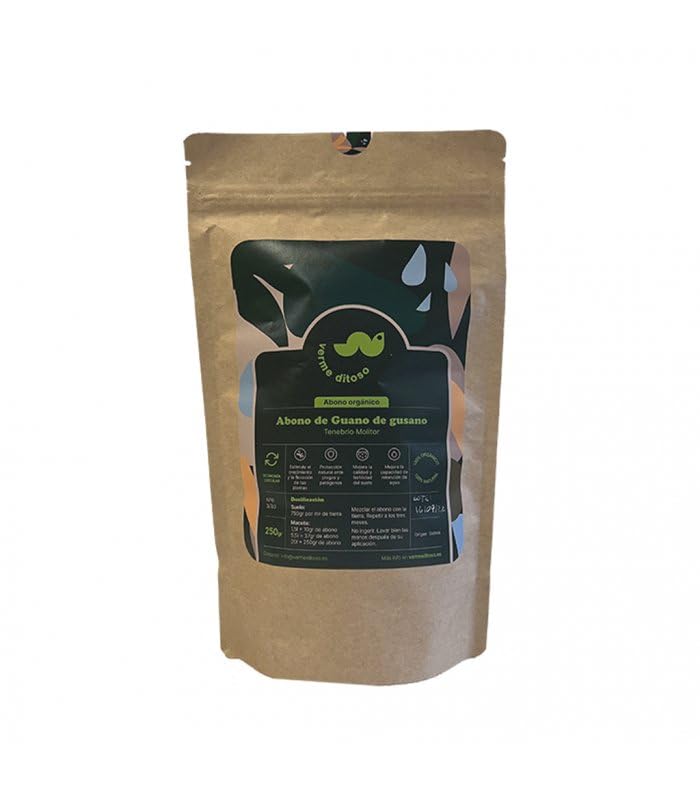 Guano de gusano tenebrio molitor 250 gr Verme Ditoso