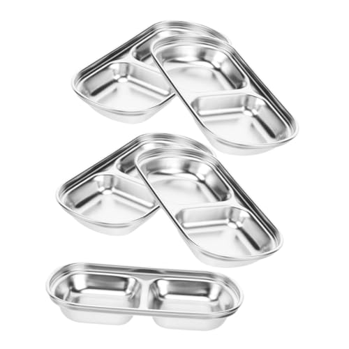 Cabilock 5-piece Condiment Plate Set Sushi Soy Sauce Dish Dipping Sauce Bowls for Kitchen Sturdy and Space-saving