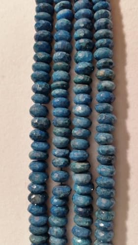 Perles chrysocolle facettées bleu foncé 9mm pour création de bijoux - 4