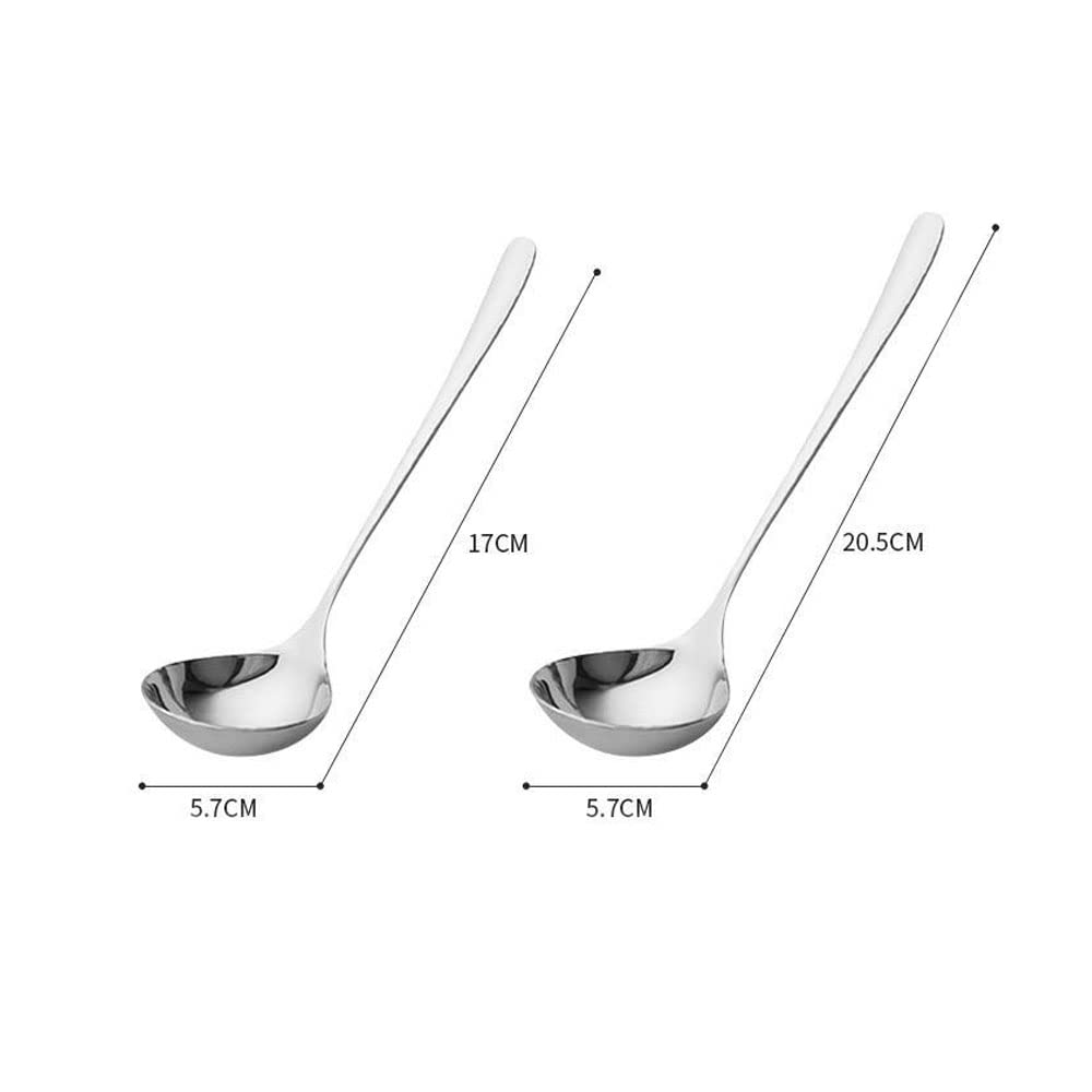 2 Pieces Soup Ladle Stainless Steel - Spoon Ladle - Sauce Spoon for Hotel Home Restaurant Kitchen Silver - Image 3