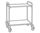 neoLab E-7075 Transportwagen, 2 Etagen