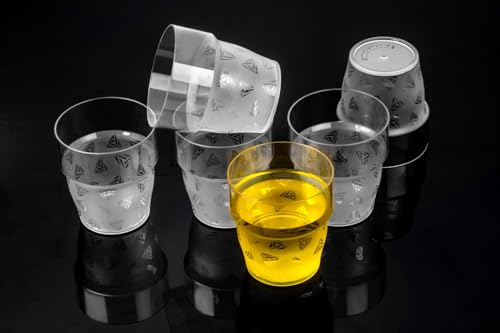 Image of Round Polycarbonate Unbreakable Drinking Glass Set of 6 (300 ml, Transparent) - Plastic Tumblers for Water, Juice, Beer & Cold Drinks | Reusable Glass for Home, Kitchen, Restaurant (PURESIP- Matte)