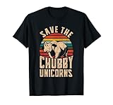 Save The Chubby Unicorns Shirt Vintage I Nashorn Geschenk T-Shirt